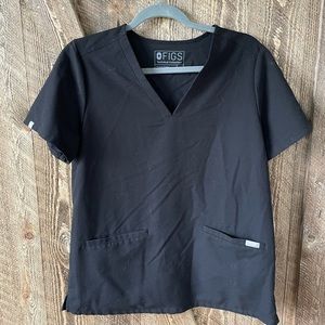 Women's Black Casma - Three-Pocket Scrub Top